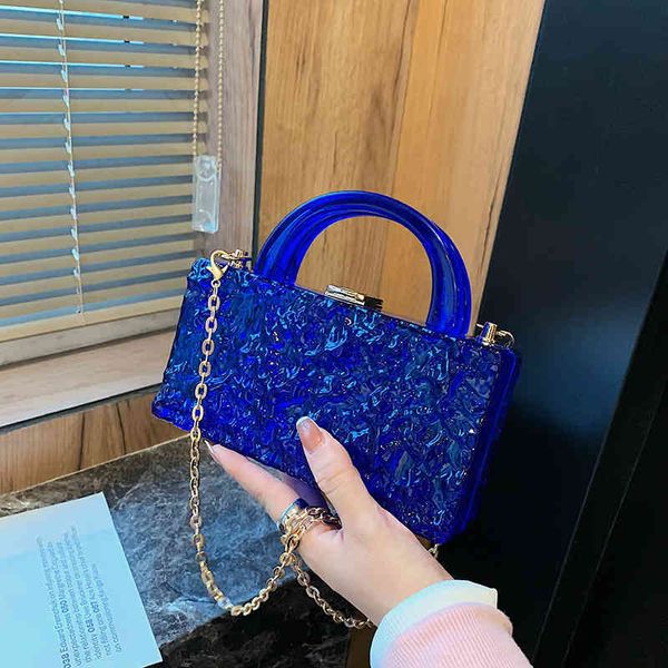 Bags Handbags Net Red Ice Cracked Acrylic Box Female 2021 Fashion Candy Ins Soft Sister Portable Messenger Dinner