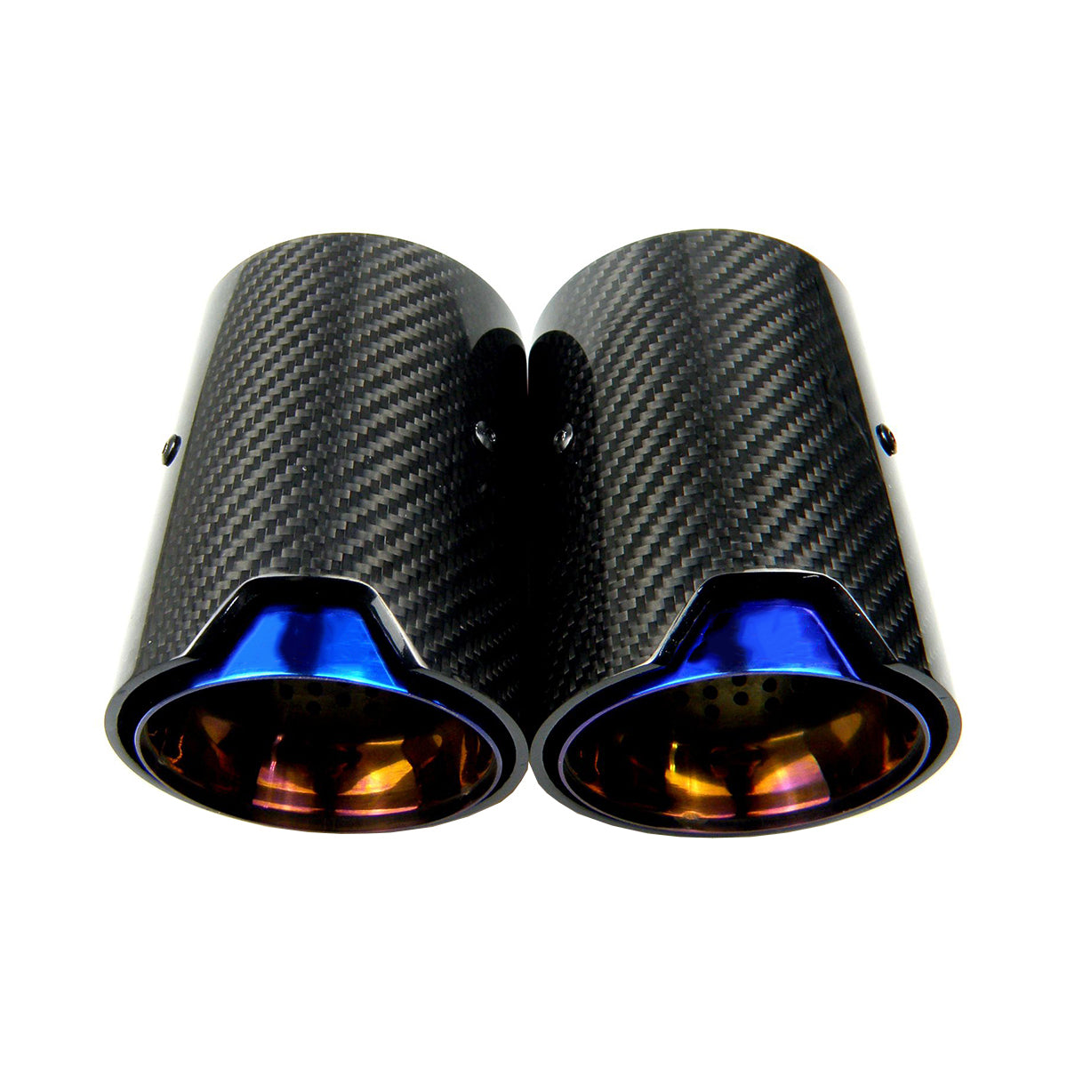 Real Carbon Fiber Blue Burnt Stainless Steel Exhaust Pipe Muffler Tip for BMW M Performance M2 F87 M3 F80 M4 F82 F83 M5 F10 M6 F12 F13