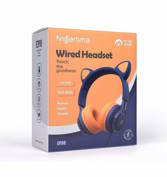 Pink Cat Ear Headset Girls Casque Wired Stereo Gaming Headphones With Mic Earphones For Laptop- PS4-Xbox One Controller