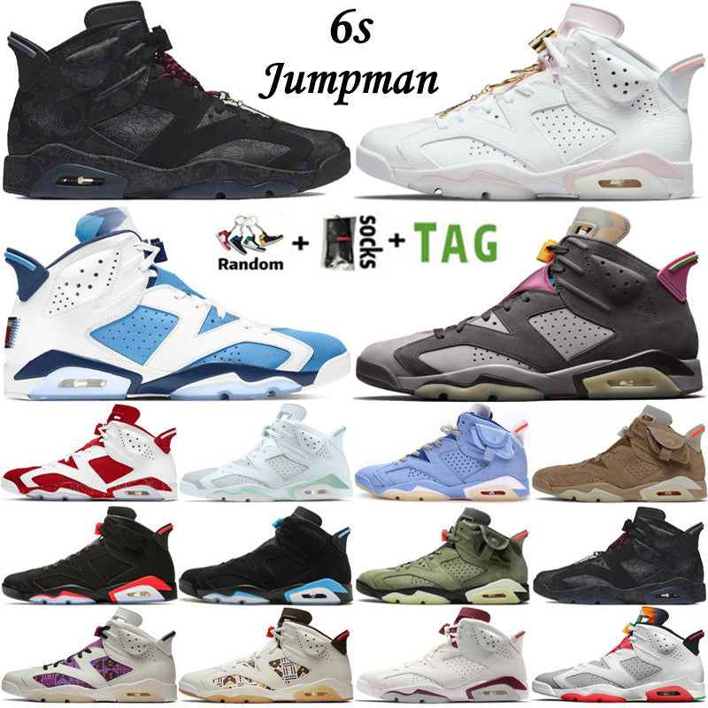 2023 Jumpman 6 High OG Mens Basketball Shoes 6s Bordeaux UNC Singles Day Gold Hoops Tifany Blue Black Infrared Hare DMP Men Sports Women Sneakers Tr