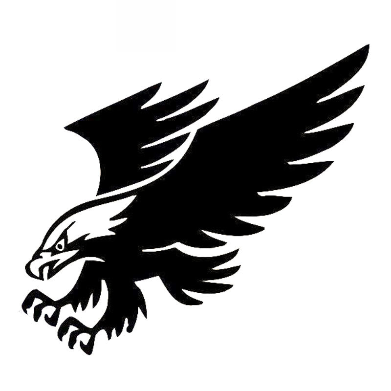 Ferocious Predator Eagle Car Sticker High Quality Car Window Decoration Personality Waterproof Decal Black-white, 16cm*15cm