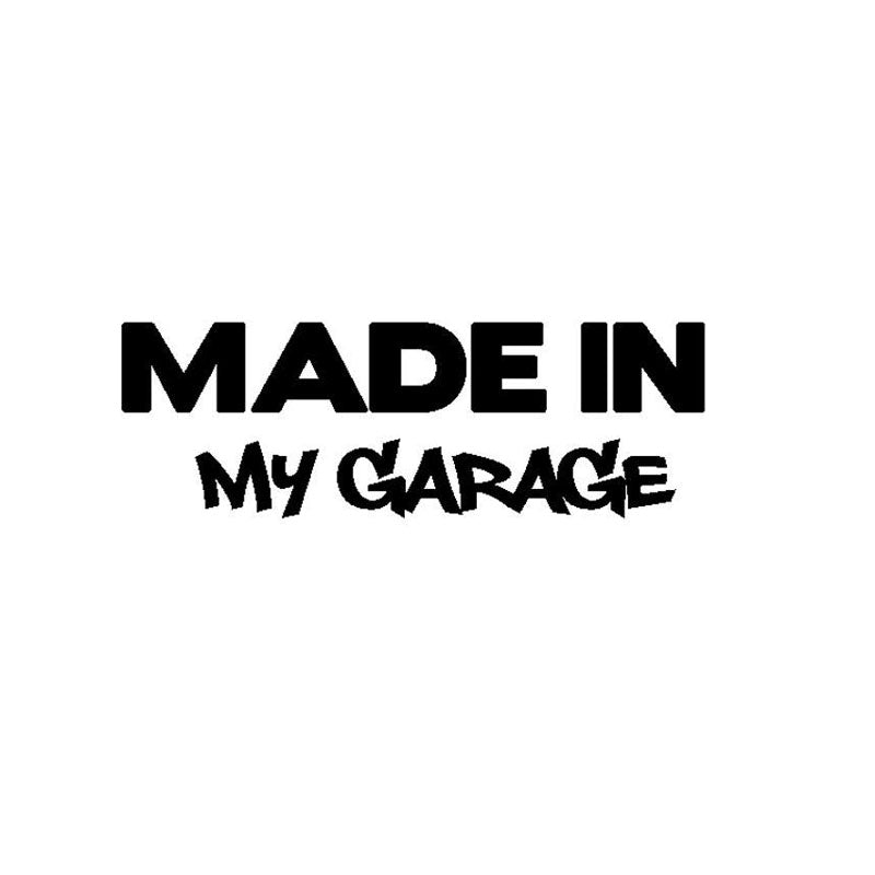 Made In My Garage Letter Styling Cars Sticker Decal Reflective Sunscreen Car Motorcycle Decoration Accessories