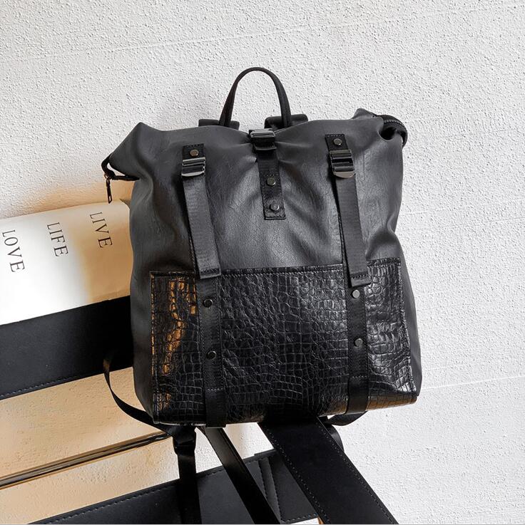 Factory wholesale women handbag personalized stitching leather backpacks waterproof wear-resistant leathers womens backpack outdoor Alligator should