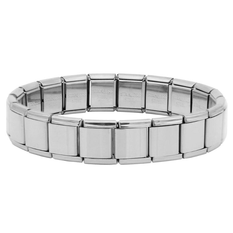 Link, Chain Fyour 2021 European Fashion Charm Elastic Stainless Steel Bracelet Fit 13mm Links For Men Male Jewelry Gift G005