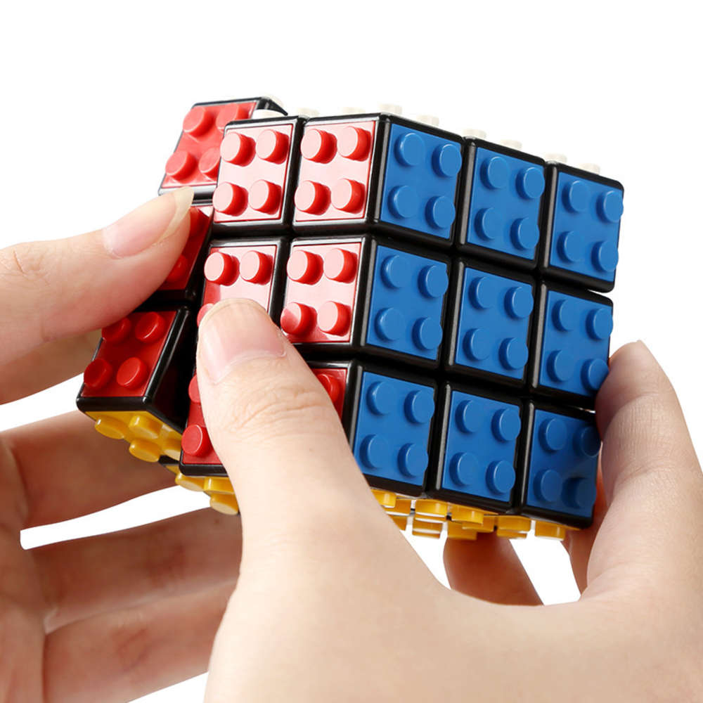 Assembled toys Wange small particle building block Rubik&#039;s cube compatible with LEGO intelligent toys gift display rack 094-1