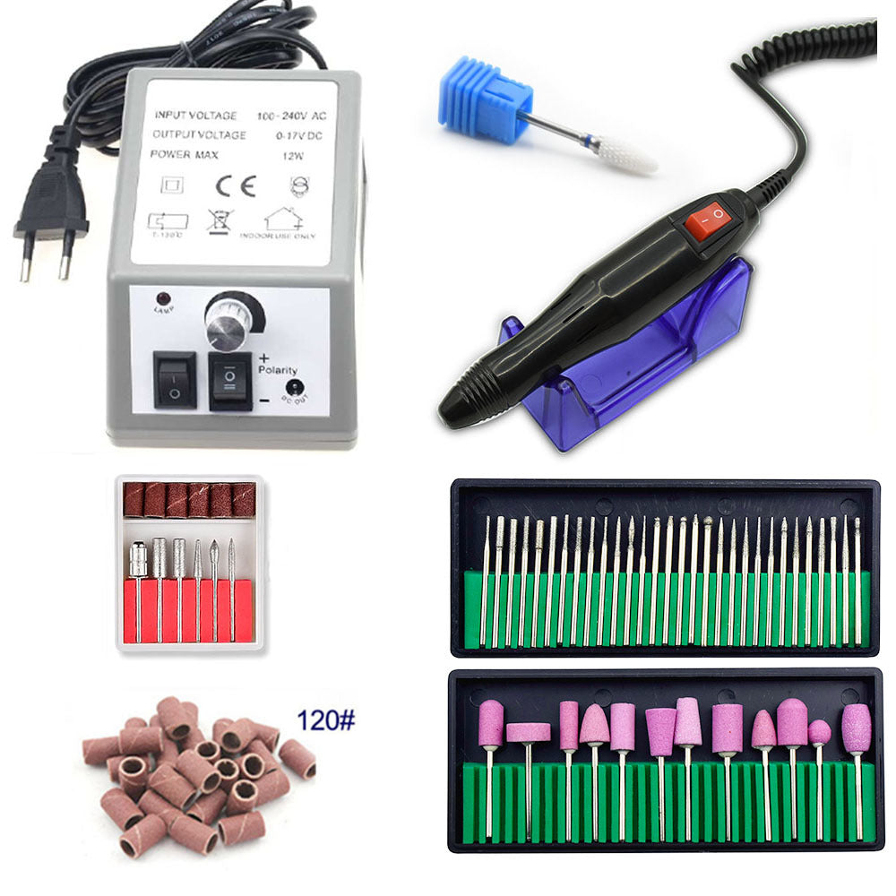 Nail Files Electric Drill Machine For Manicure And Pedicure 12W 20000RPM Milling Nails Equipment Set File S3J9
