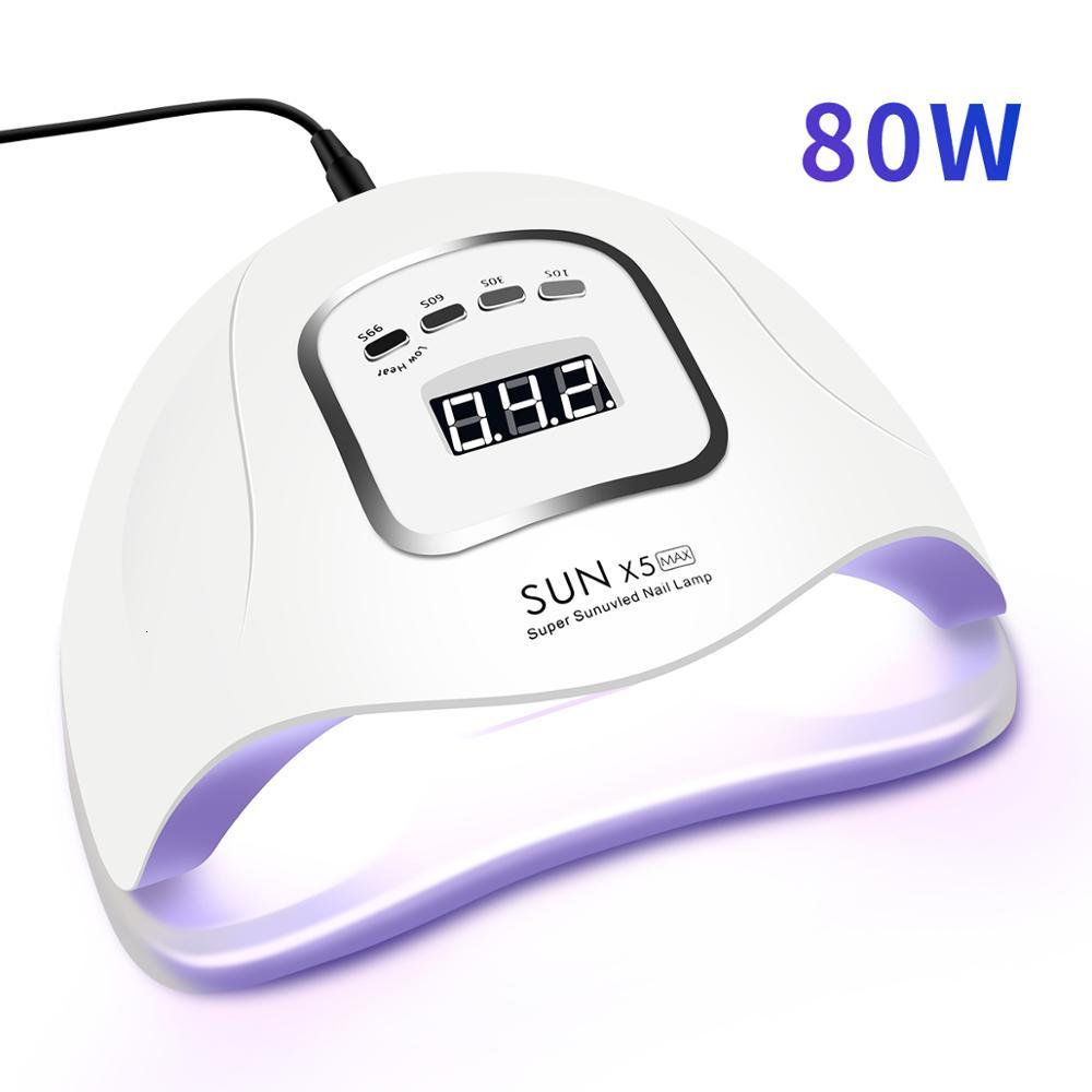 Nail Dryers 80W UV Lamp LED for Manicure Dryer Machine Curing Gel Polish With Motion sensing LCD Display EGYI