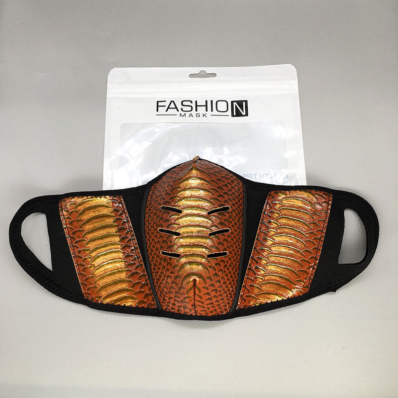 Letters Laser Printing PU Leather Men Women Fashion Brand Face Masks Black Facemask Luxury Mask Filter Dust-Proof Life Washable 1230 V2