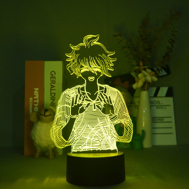 RGB Night Light 3D LED Nightlight Kids Danganronpa V3 Rantaro Desk Lamp Bluetooth Base Atmosphere Decor Anime Fans Gift