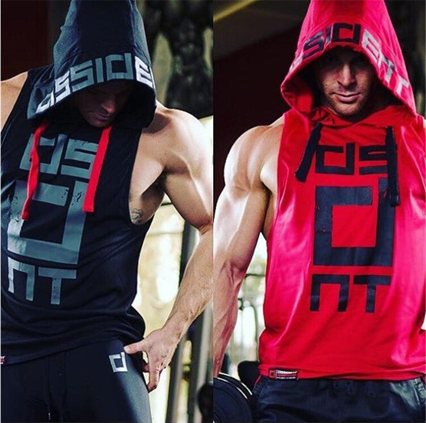 Men&#039;s Tank Tops Fashion Products fitness Men Bodybuilding Cotton Sleeveless Top Solid Stringer Hoodie Summer Mens Hooded Shirts FSLR
