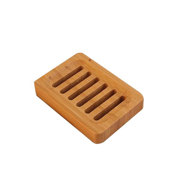 Soap Dish Holder Natural Bamboo Dishes Simple Soaps Display Rack Holders Plate Tray Case Container