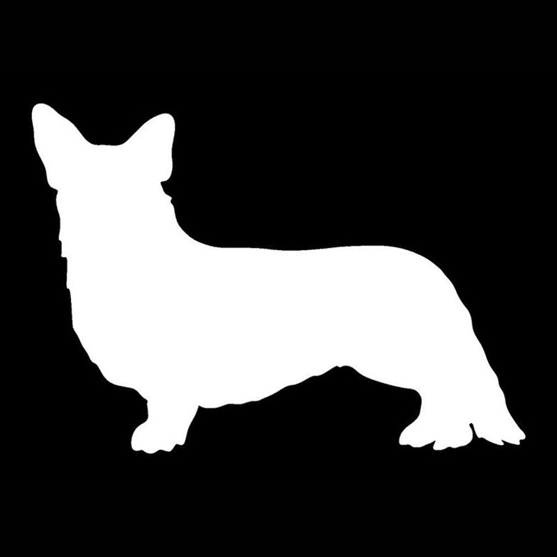19.5*12.7CM Cardogam Welsh Corgi Car Stickers Lovely Pet Dog Vinyl Decal Car Styling Bumper Decoration Black