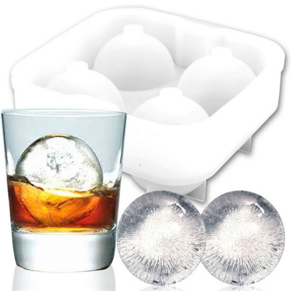 High quality Arrival Bar Products Ice Balls Maker Utensils Gadgets Mold 4 Cell Whiskey Cocktail Premium Round Spheres Kitchen Party Tools Tr