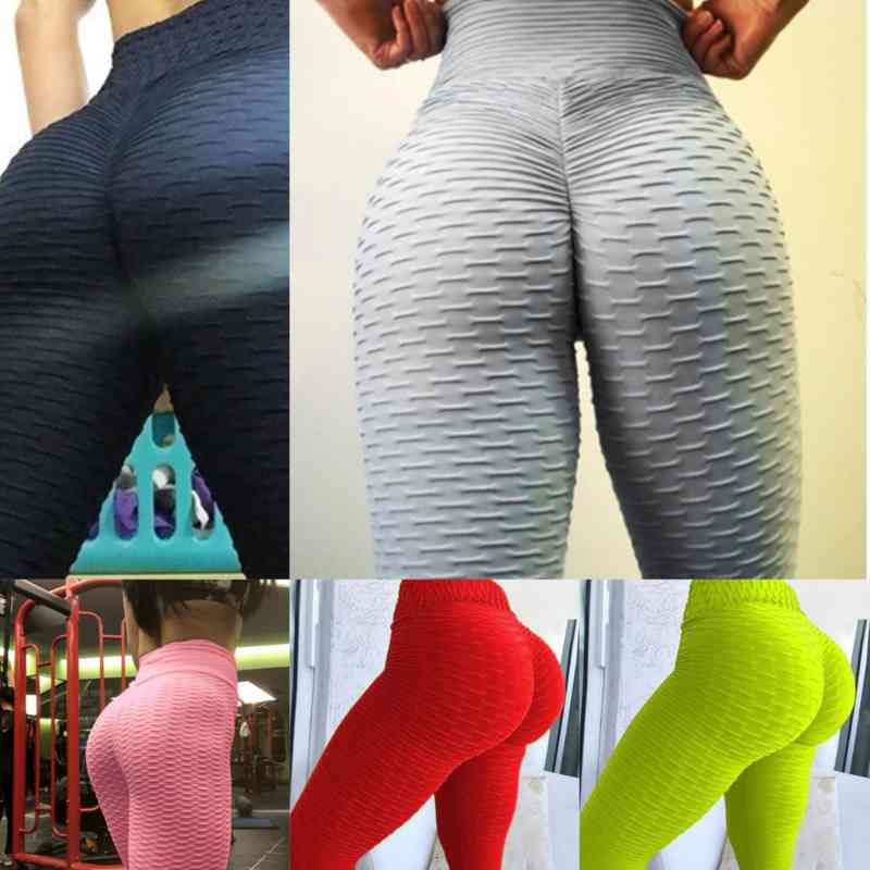Leisure Jacquard Bubble Hip Lifting Fitness Pants Bottom 11 Color Yoga Clothes
