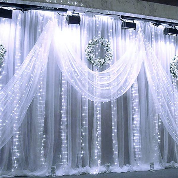 3x1-3x3-6x3m LED Icicle String Lights Christmas Fairy Lights Garland Outdoor Home For Wedding-Party-Curtain-Garden Decoration D2.5