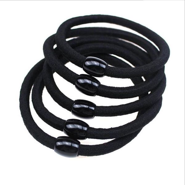 Strongly pull the black rubber band, hair rope fabric, elastic hair loop GSFQ081 Basic Tie-up Gift bands head accessories