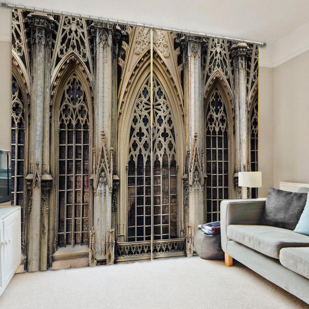 Beautiful Photo Fashion Customized 3D Curtain roman door curtains Bedding room