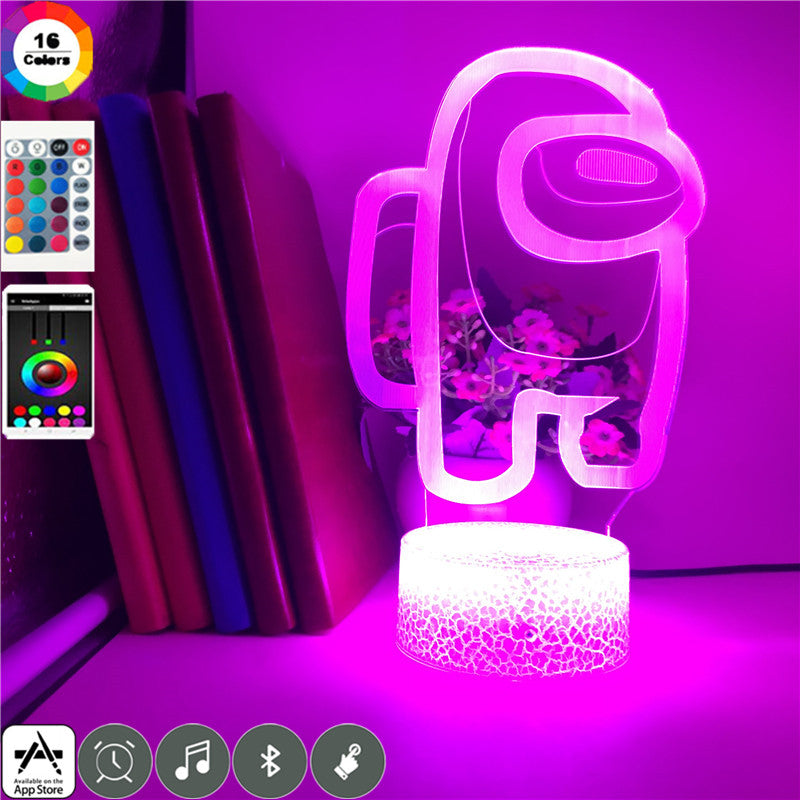 3D Acrylic Night Light for Child Bedroom Decor LED Desk Lamp Among Us Lighting Atmosphere Nightlight
