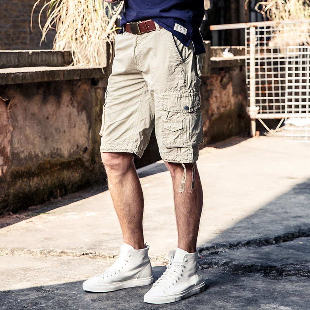 spring and summer tooling shorts cotton multi bag - 5 trendy Men&#039;s straight casual pants