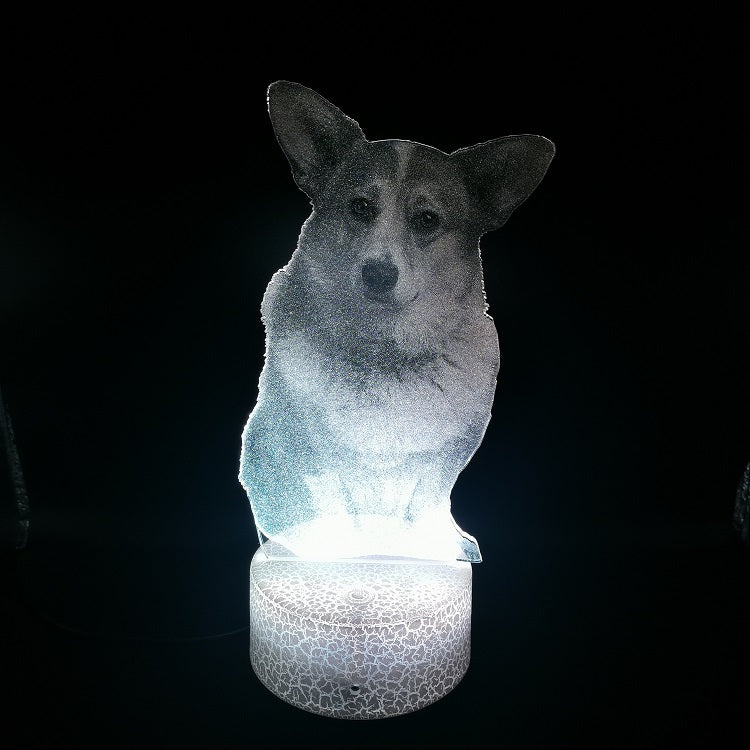 Cardigan-Welsh-Corgi 3D LED Light for Kids Bedroom Decor Creative Nightlight Dropshipping Portable Desk Lamp