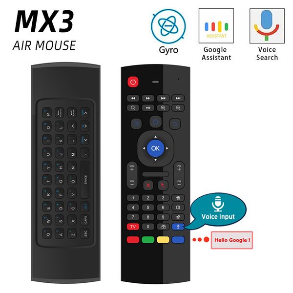 MX3 Air Mouse Universal Smart Voice Remote Control 2.4G RF Wireless Keyboard for Android tv box A95X H96 Max X96 mini