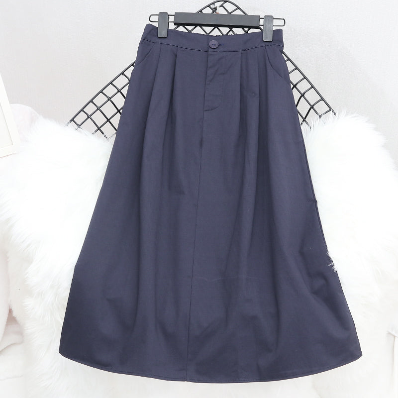 skirts Japanese 2021 spring A-word hundred and thin skirt