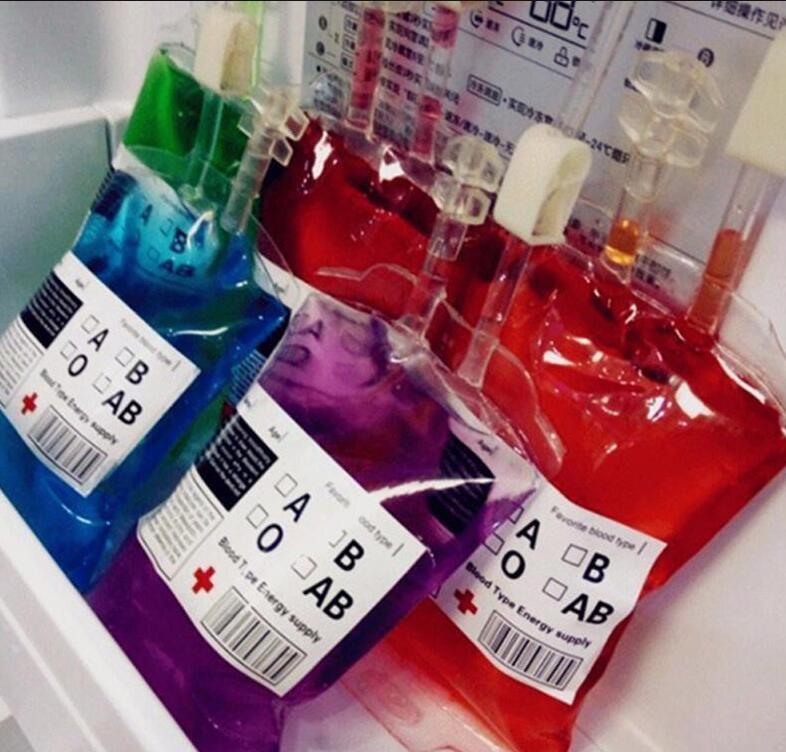 350ml Blood Juice Energy Drink Bag Halloween event Party supplies Pouch Props Vampires Reusable Package Bags