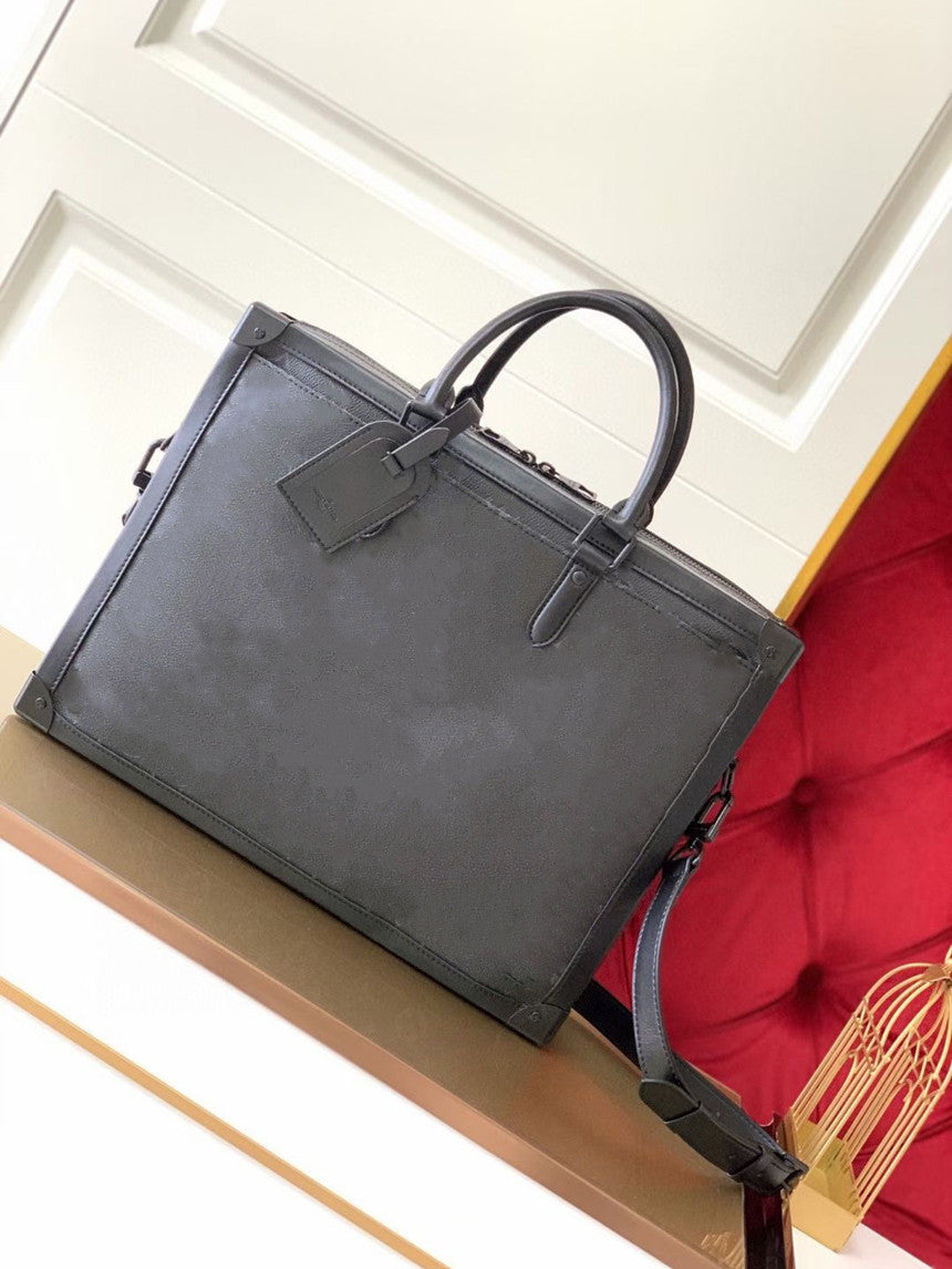 YY Briefcase Business Crossbody Handbag Fashion Men messenger Shoulder Canvas Genuine Leather Laptop Bag Man Computer Bags 44952