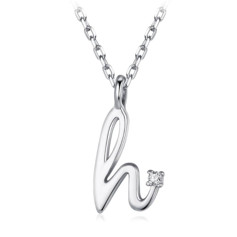 Pendant Necklaces Fashion Jewelry Statement For Women Sterling Necklace Letter H Zircon Choker Female Collares Chain