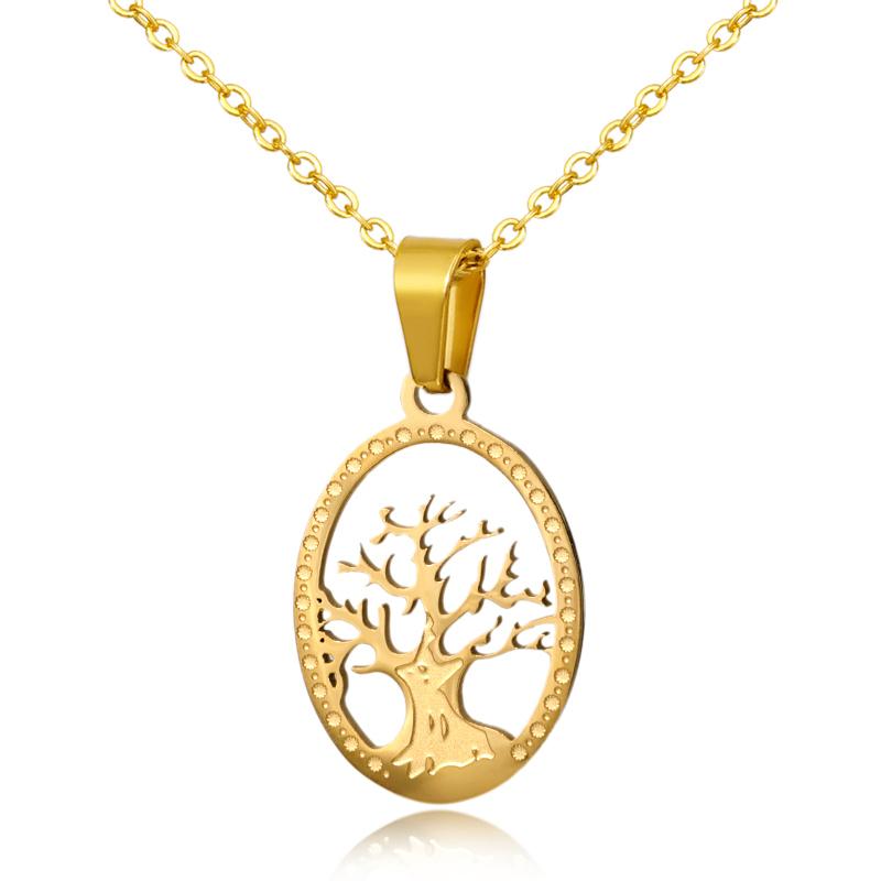 Pendant Necklaces Tree Of Life Necklace For Women Short Choker Gold Silver Collier Female Jewelry Collar Bijou Party Gift