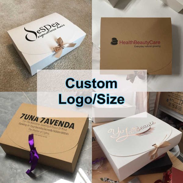 StoBag Blank Gift Box Print Custon Size Wedding Birthday Party Specially Decoration Celebrate Your Style 210602