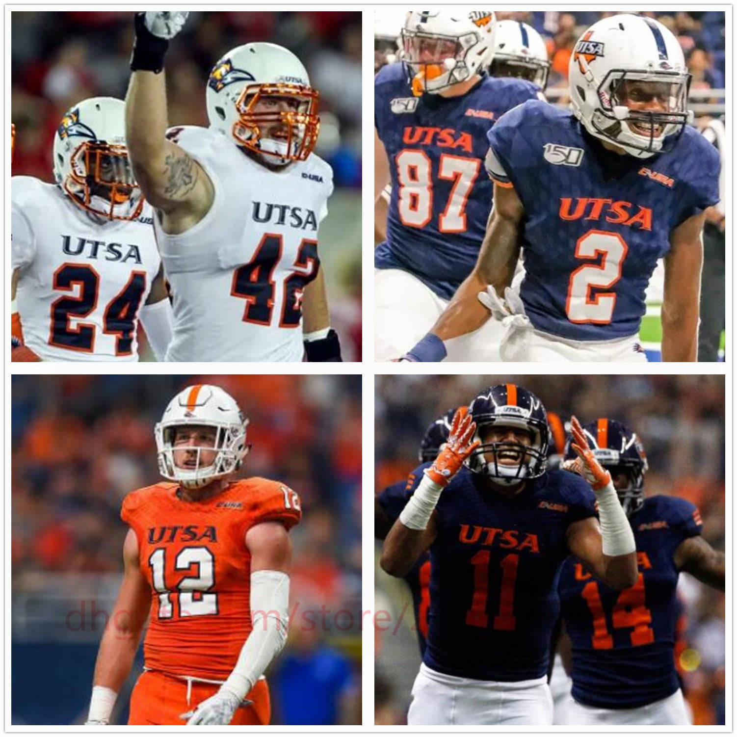 Custom UTSA Roadrunners Football Jersey DeQuarius Henry Lorenzo Dantzler NCAA College David Morgan mens women youth all stitched jerseys