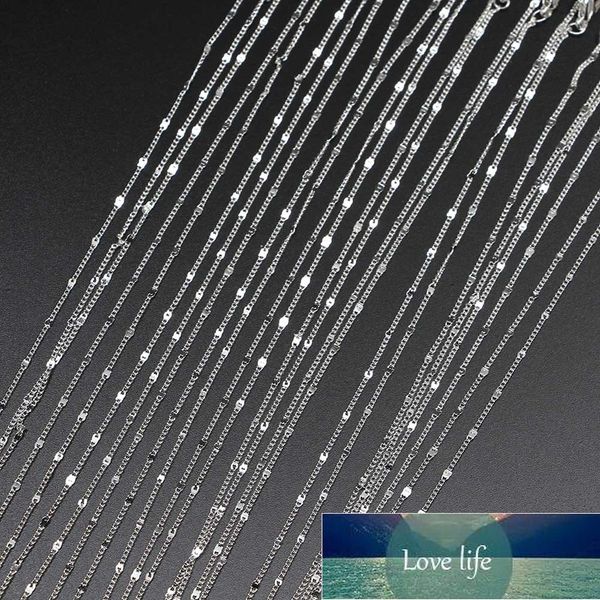 Other Household Sundries 12Pcs-Pack 40cm White K Gold Lobster Claw Clasp Necklace Chains DIY Making Materials Jewelry Bulk Accessories Whole