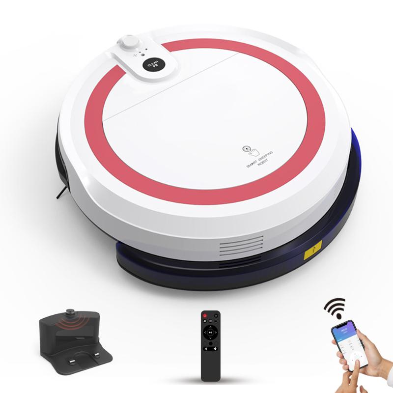 Vacuum Cleaners Robot Cleaner Map Management APP Control 165ML Water Tank Automatic Re-Charge 2000mAH Schedule Appointment For Pet Hair