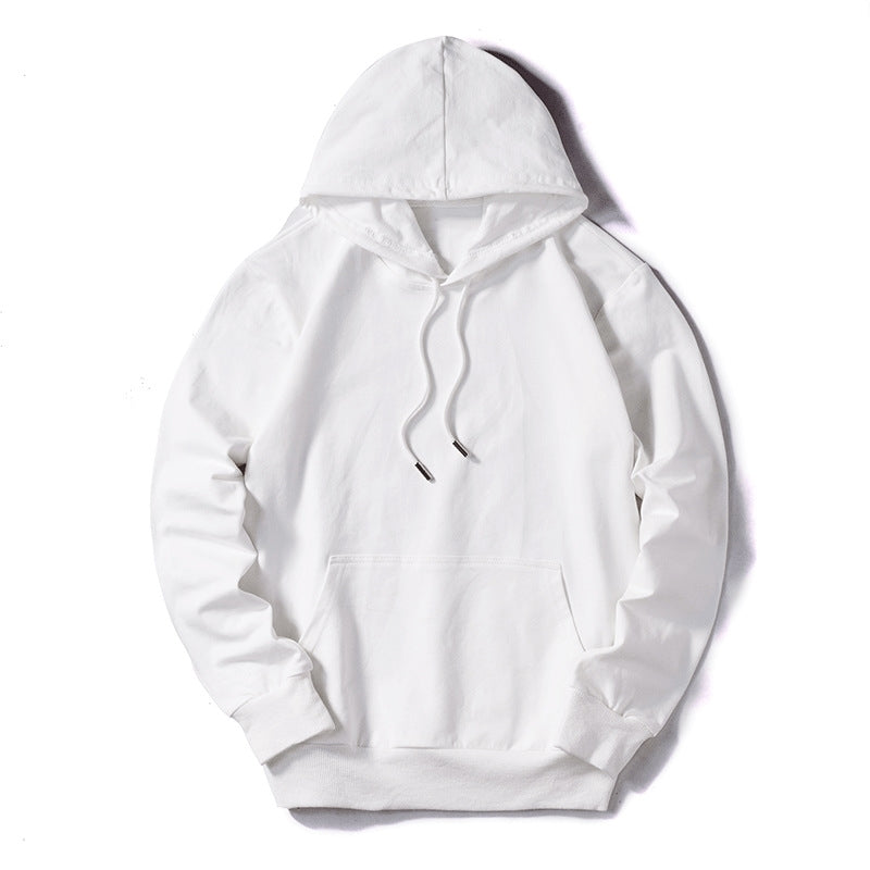 New Hoodie autumn and winter base coat youth men&#039;s large casual solid color Pullover