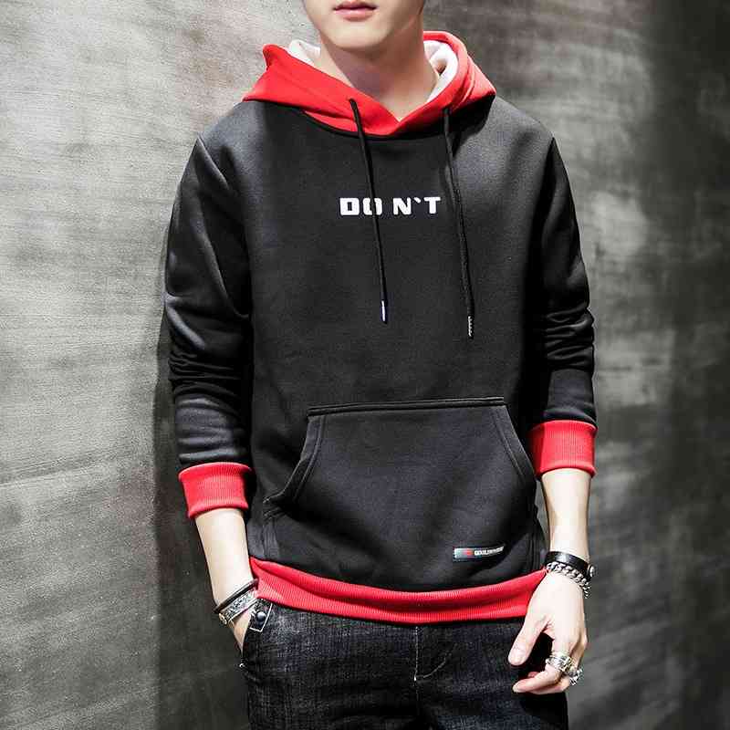 2021 New Youth Korean Hooded Sweater men&#039;s simple long sleeve top student loose coat fashion