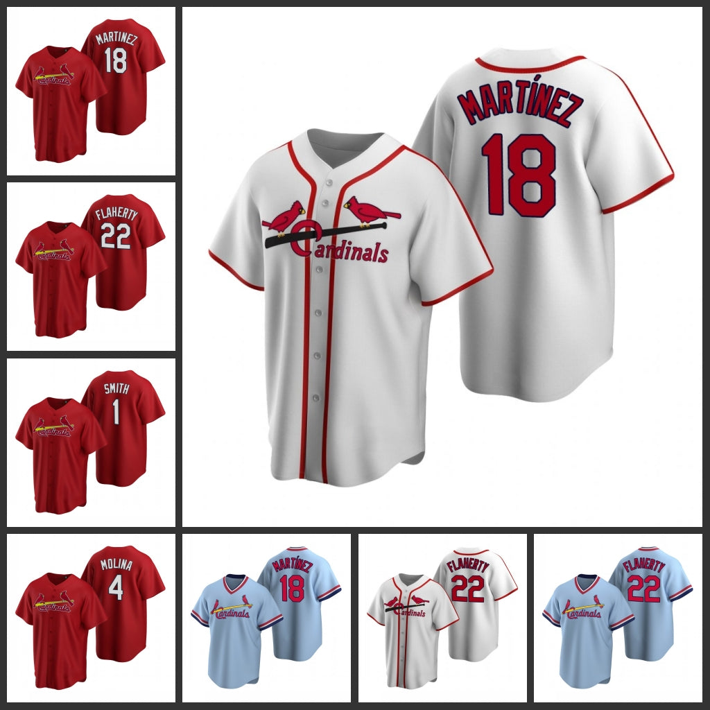 St.&#13;Louis&#13;Cardinals&#13;Men Carlos Martinez Jack Flaherty Ozzie Smith Yadier Molina Women Youth Jersey