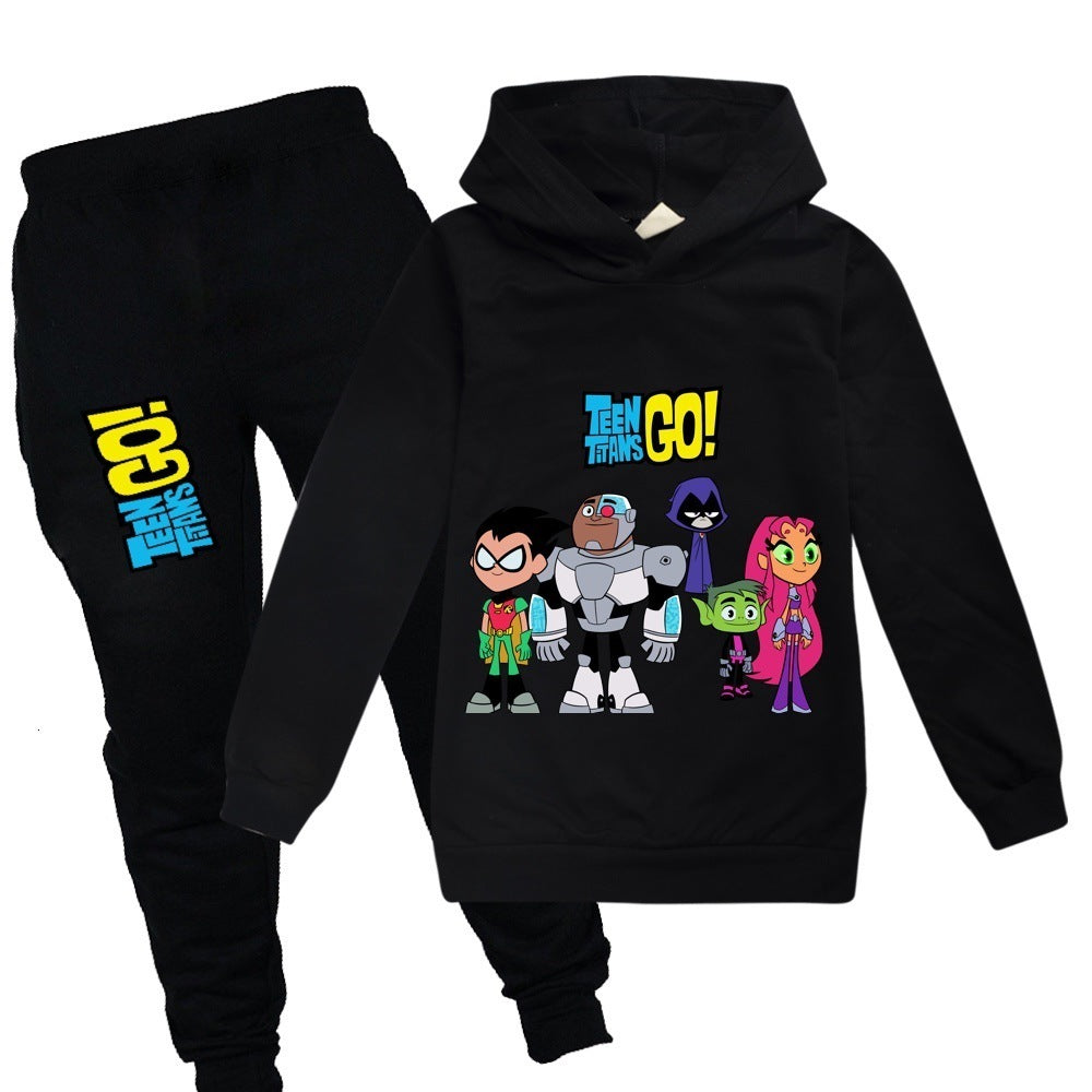 Baby Clothing Sets Teening Titans GO Hoodie Tops Pants 2pcs Set Kids Sport Suits Boys Tracksuits Toddler Outfit Girls Outwear C0225