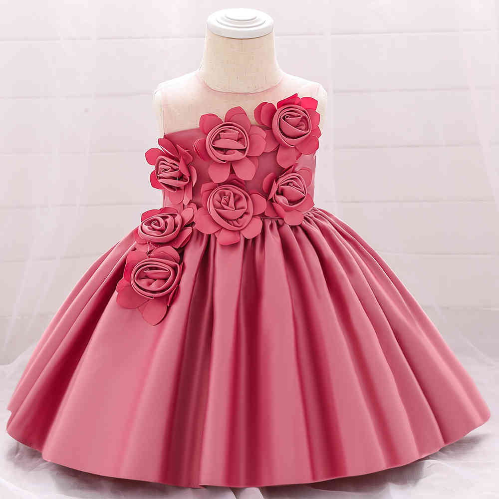 Girl&#039;s Dresses Summer High Quality Princess Girl 1st Birthday Baptism Dress For Baby Clothing Infant Wedding Party Newborn Dres 1027