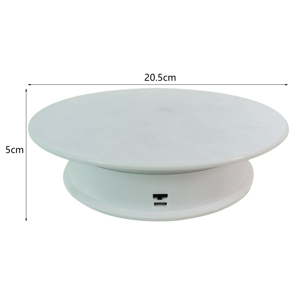 Electric Display Rotating Stand Round Turntable Velvet Top Electric Motorized 360Â° Rotating Table Photo Photography Props
