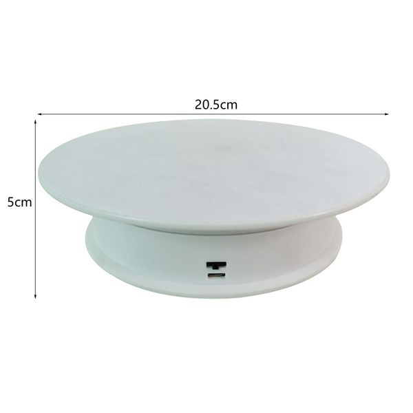 Electric Display Rotating Stand Round Turntable Velvet Top Electric Motorized 360° Rotating Table Photo Photography Props