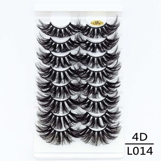Wholesale 8 Pairs 25mm 3D Mink Eyelashes Dramatic Lashes Wispy Fake Eyelash Extension Volume Faux Cils Eye Makeup Tools