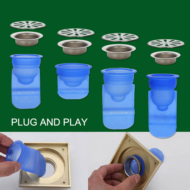 Floor Drain Core Stainless Steel Cover Kitchen Gadgets Round Deodorant Anti-odor Pest Control Silicone Sewer Accessories