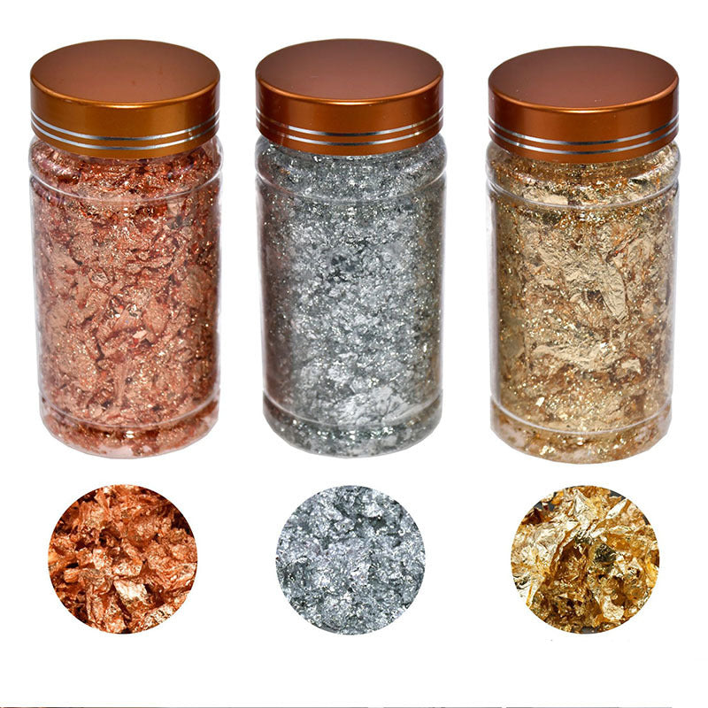 1Bottle Foil Paper Kitchen Tools Stage Background DIY Cake Ornament Multi Purpose for Baking Decoration 3Colors 3g