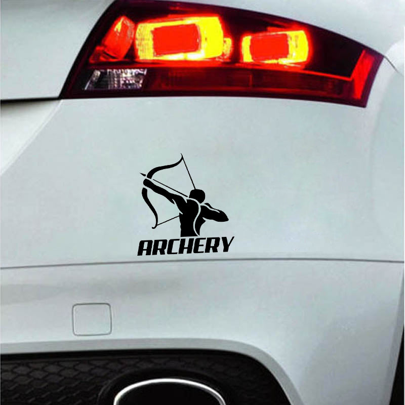 12.1*12.4CM Fashion Archer Bow Hunting Decor Car Modelling Sticker Vinyl Bumper Window Decals