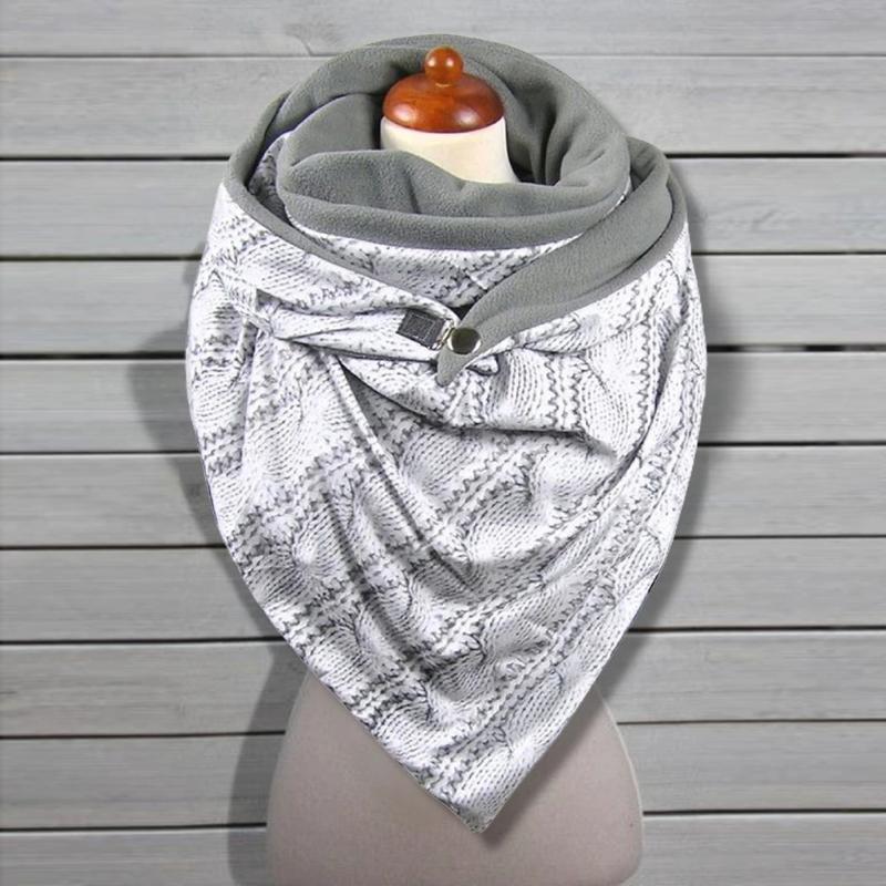Scarves Fashion Scarf Woman 2021 Autumn Winter Warm Printing Button Soft Wrap Casual Shawls For Ladies Outdoor Wraps #108