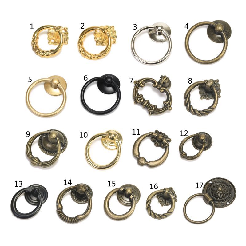 Antique furniture Slide drawer handles Box Door buttons Retro Decor