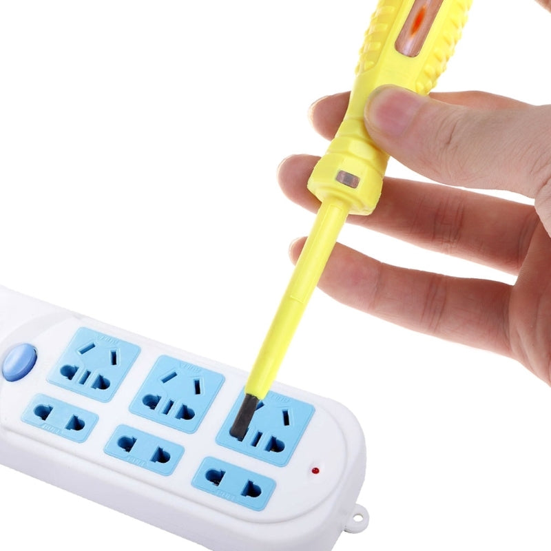 100-500V Voltage Detector Slide Screw Screwdriver Electrical Tester Pen Led Light 83XA