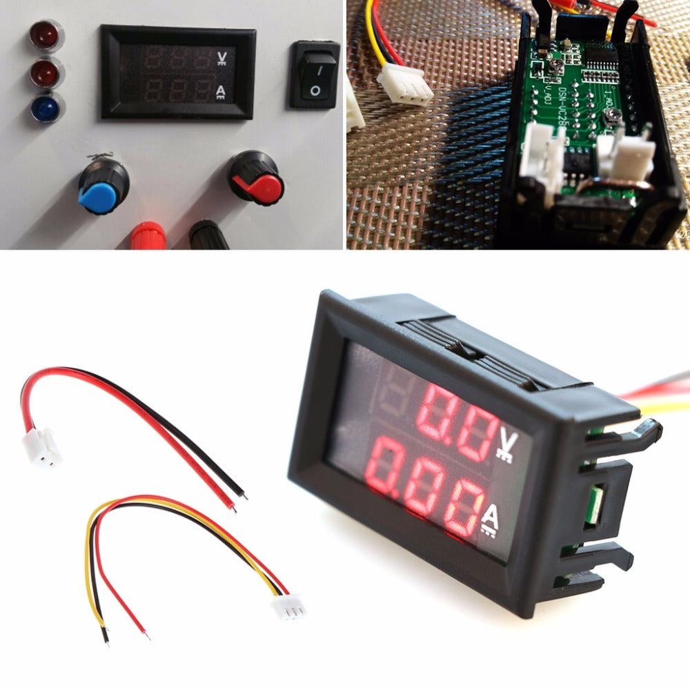 Dc 0-100V 10A Dual Led Digital Voltimeter Voltage Amp Power Auto Monitor Tester Tool