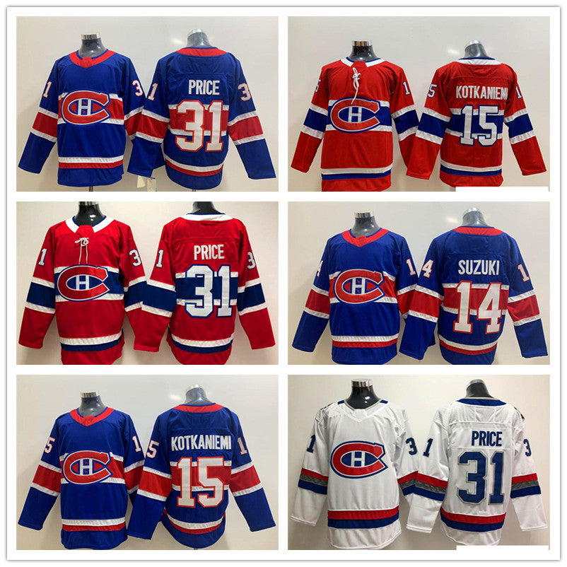 Reverse Retro Montreal Canadiens Jersey Hockey 15 Jesperi Kotkaniemi 11 Brendan Gallagher Carey Price Shea Weber Jonathan Drouin Nick Suzuki shirt u